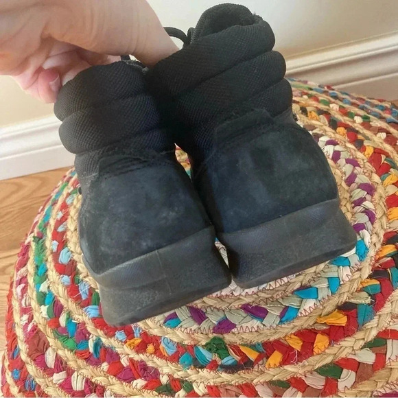 Ecco Gore-tex  black leather canvas boots - Picture 4 of 8